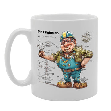Mr Engineer  - For Engineers, Stem Professionals, Tech Enthusiasts, Durable Ceramic, Dishwasher Safe Mg6042 - Funny Printed Coffee Mug - Great Gift Idea