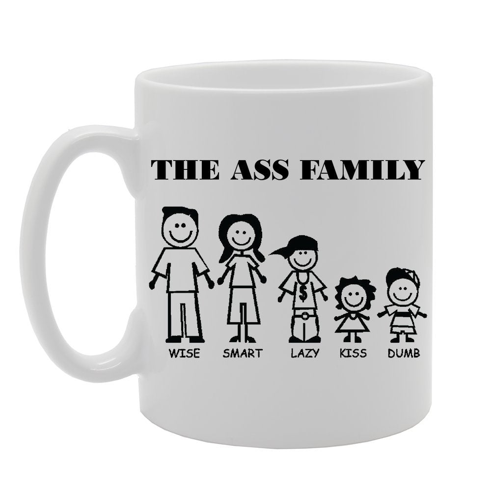 The Ass Family   Printed Tea Coffee Ceramic  Mg2315 - Funny Printed Coffee Mug - Great Gift Idea