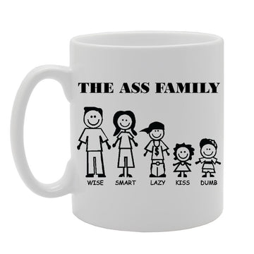 The Ass Family   Printed Tea Coffee Ceramic  Mg2315 - Funny Printed Coffee Mug - Great Gift Idea