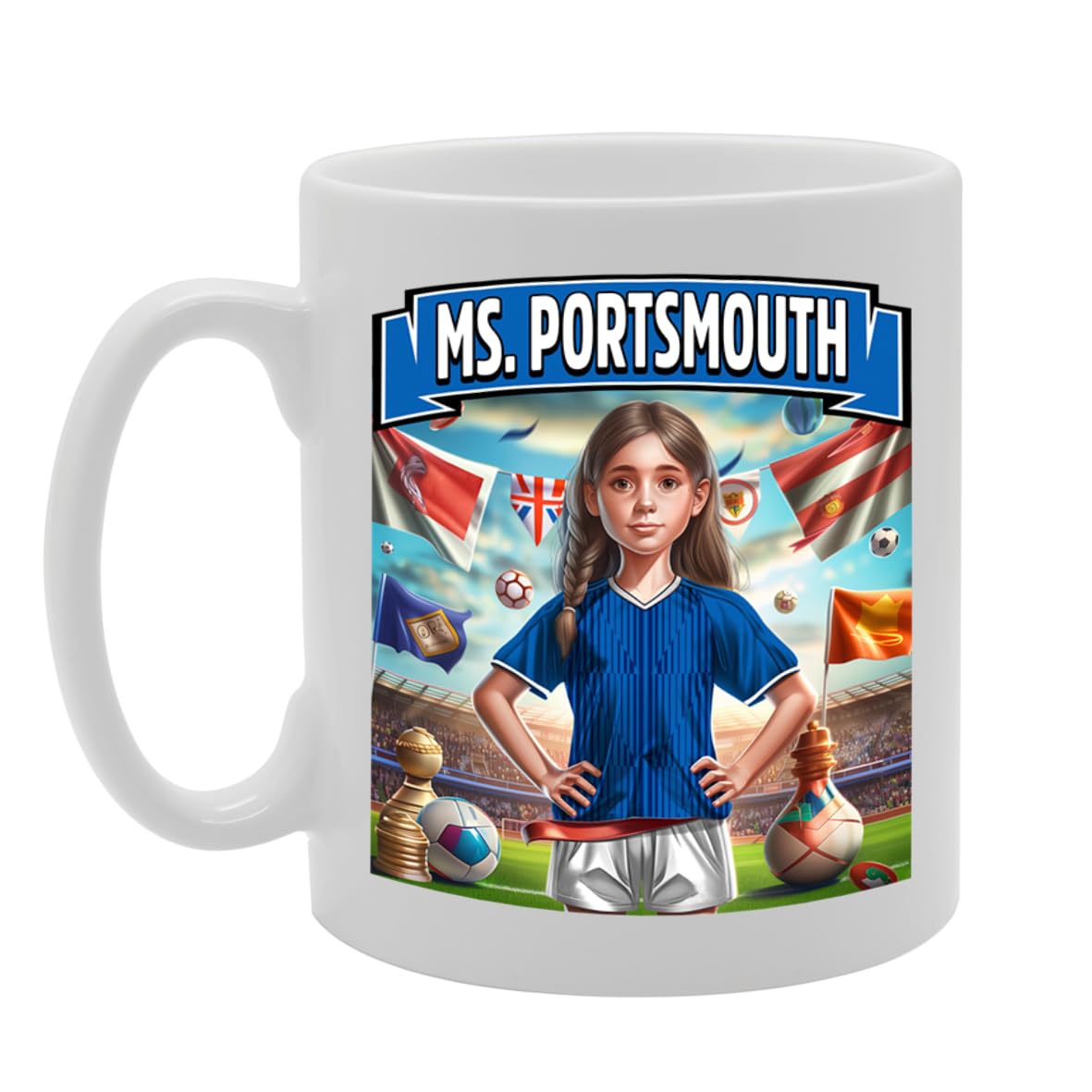 Ms Portsmouth   Printed Tea Coffee Ceramic  For Footie Fan Ladies Girls Mg6384 - Funny Printed Coffee Mug - Great Gift Idea