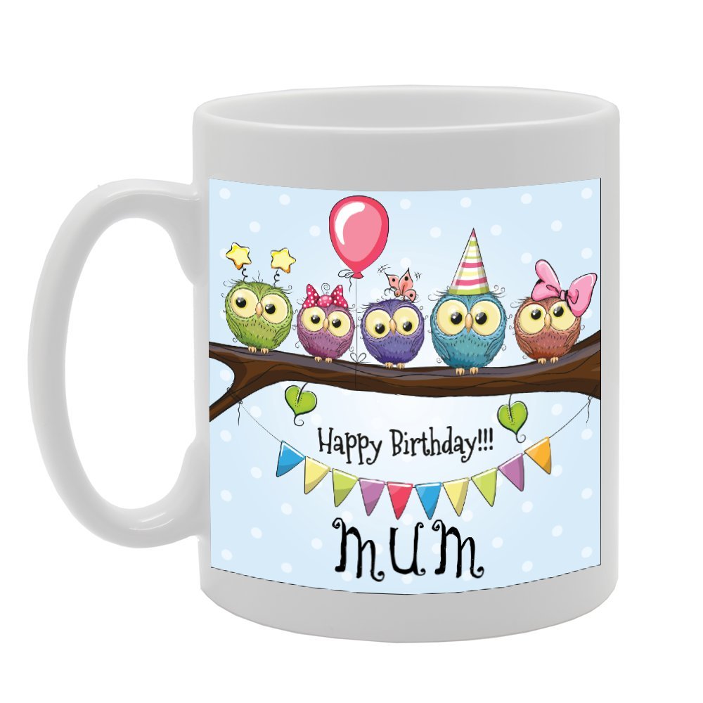 Happy Birthday Mom   Printed Tea Coffee Ceramic  Mg2367 - Funny Printed Coffee Mug - Great Gift Idea