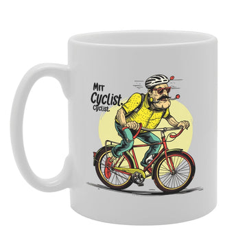 Mr Cyclist Ceramic  - Ideal For Cyclists, Bike Enthusiasts, And Sports Fans - 11Oz Coffee  With Motivational Design Mg6276 - Funny Printed Coffee Mug - Great Gift Idea