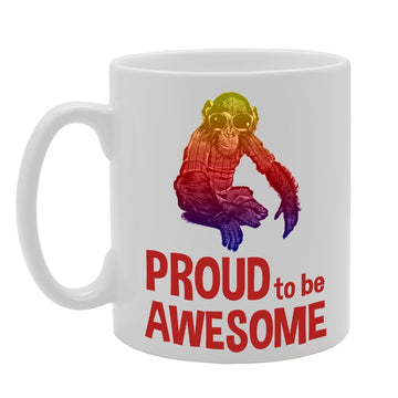 Proud To Be Awesome   Printed Tea Coffee Ceramic  Mg3919 - Funny Printed Coffee Mug - Great Gift Idea