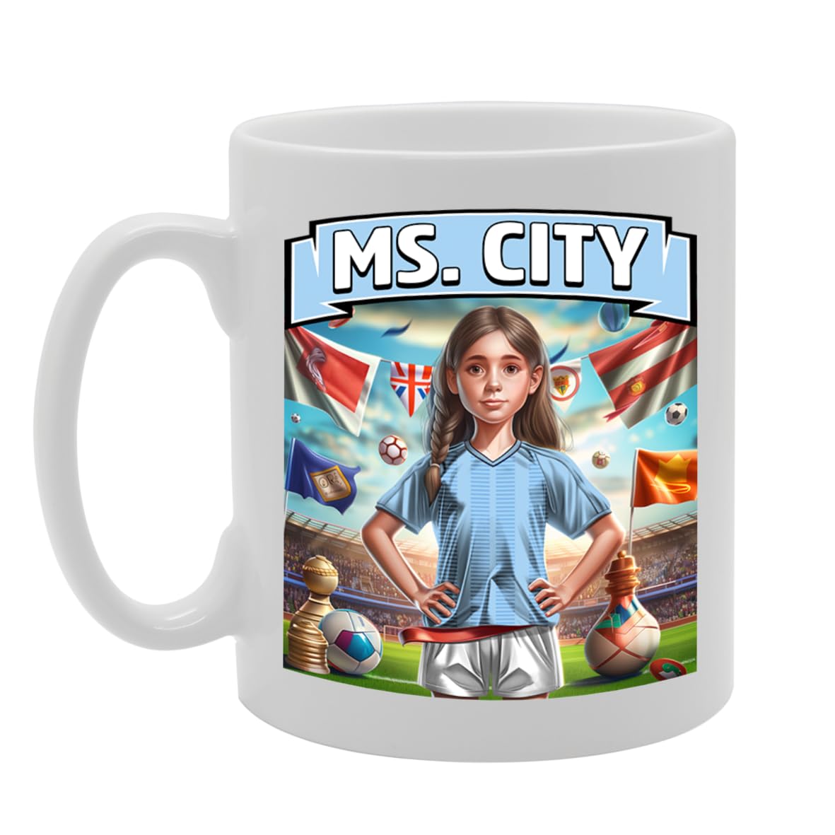 Ms City   Printed Tea Coffee Ceramic  For Footie Fan Ladies Girls Mg6384 - Funny Printed Coffee Mug - Great Gift Idea