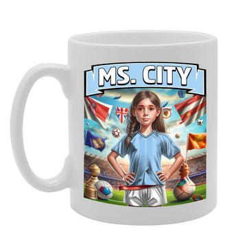 Ms City   Printed Tea Coffee Ceramic  For Footie Fan Ladies Girls Mg6384 - Funny Printed Coffee Mug - Great Gift Idea