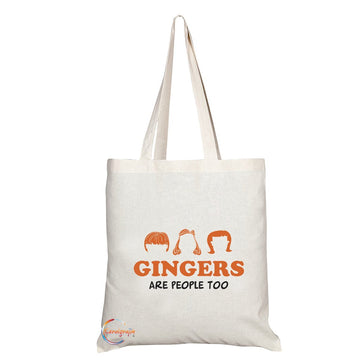 TB137 GINGERS ARE PEOPLE TOO Novelty Present Gift Printed Eco-Friendly Stylish Long Handled Tote Shoulder Bag