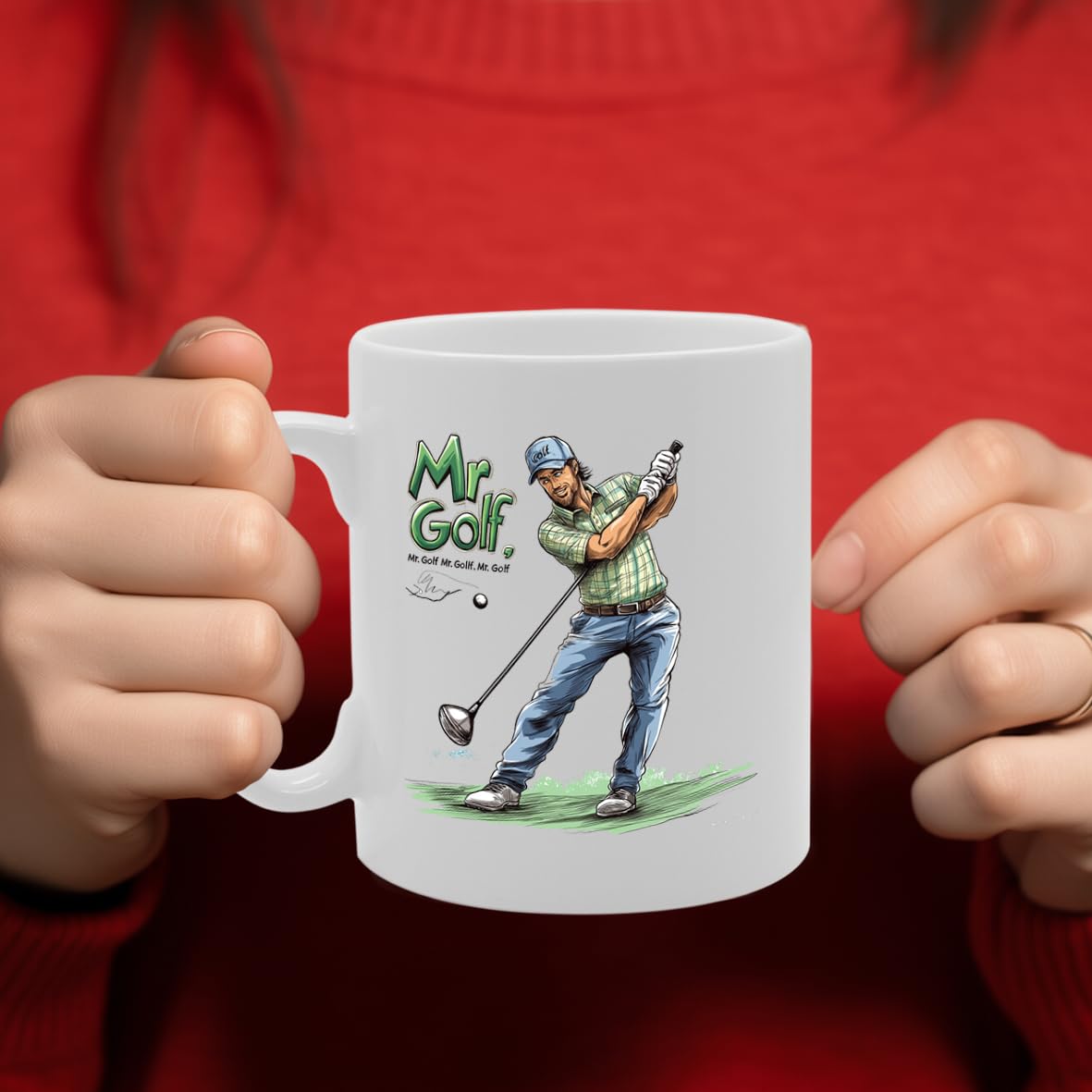 11Oz Ceramic  Featuring Popular Sports Designs From Around The World – Ideal For Sports Fans And Enthusiasts (Golf Mg6560) - Funny Printed Coffee Mug - Great Gift Idea