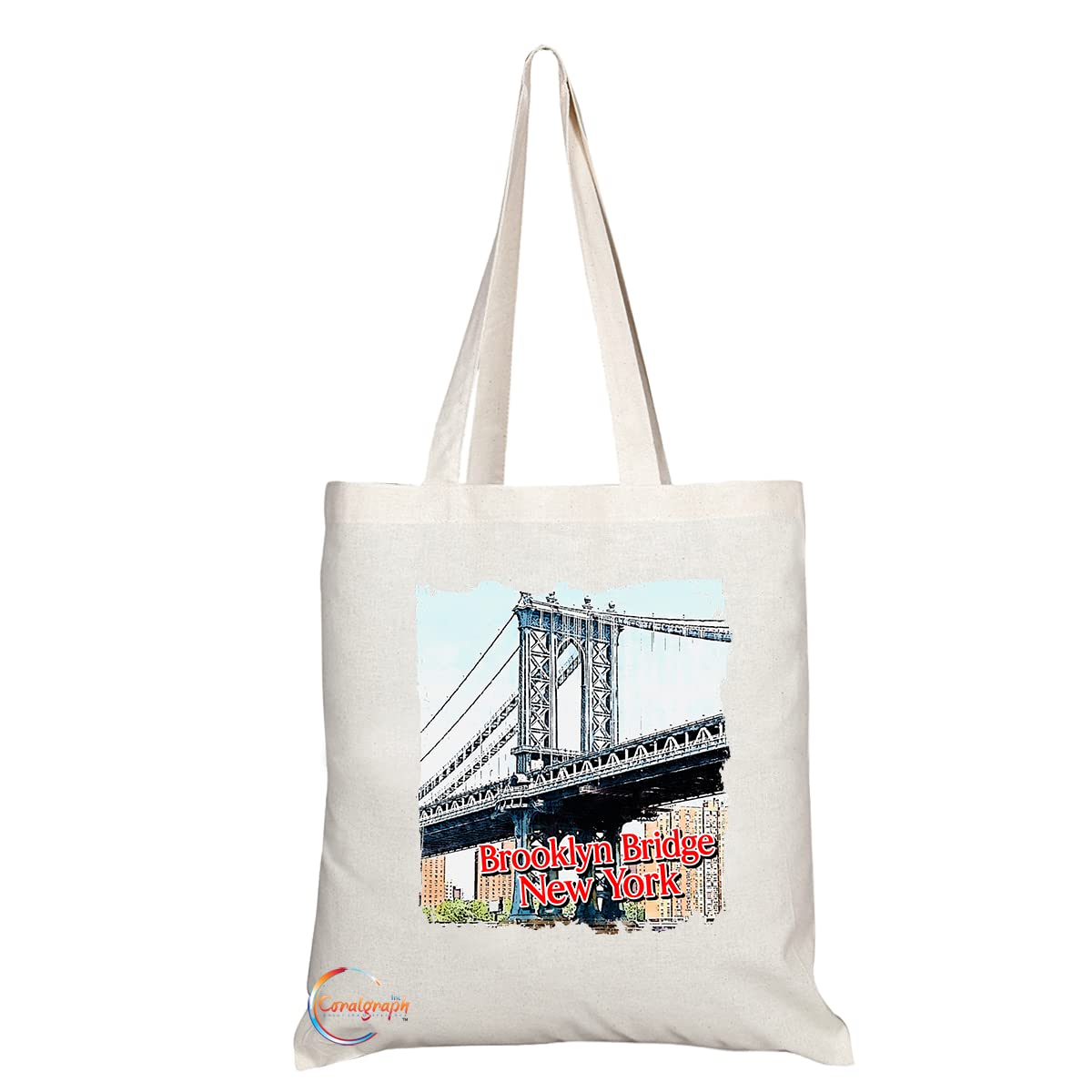 TB1523 Brooklyn Bridge Novelty Present Gift Printed Tourist Tote Shoulder Souvenir Gift Bag