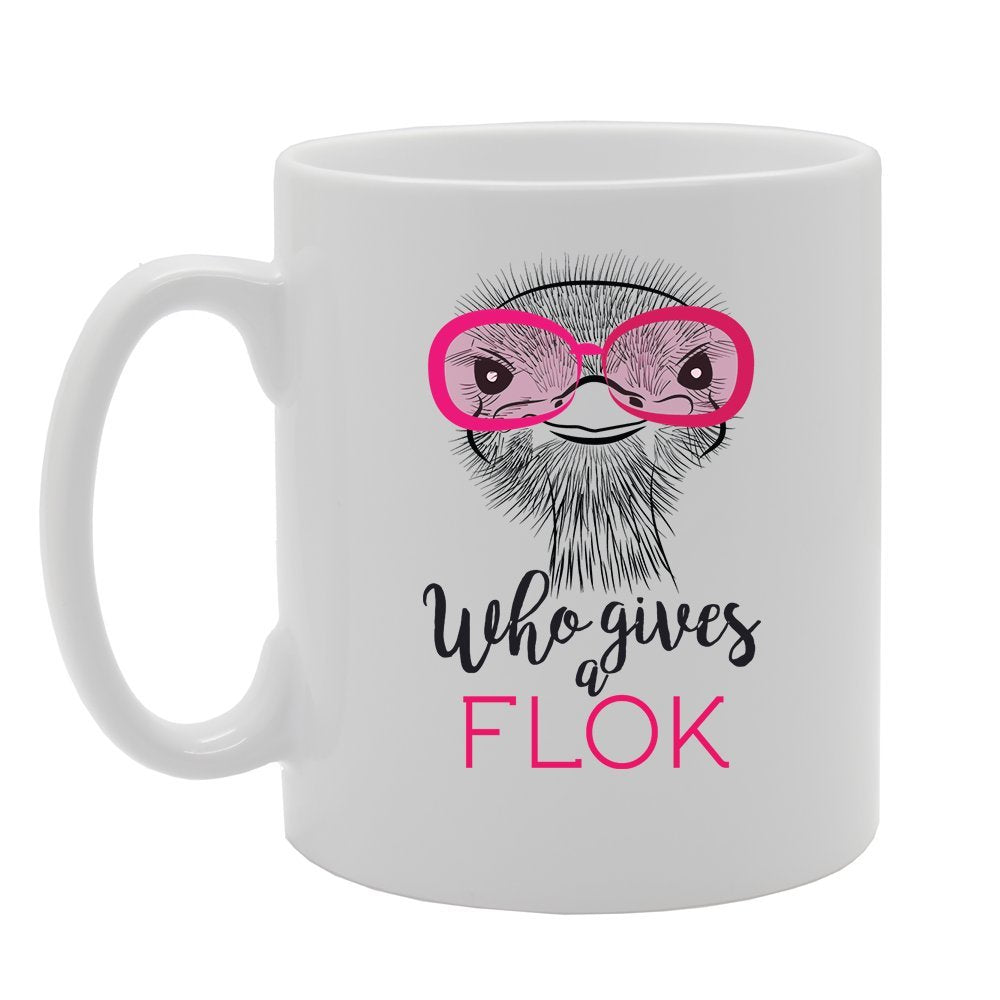 Who Gives A Flok   Printed Tea Coffee Ceramic  Mg2905 - Funny Printed Coffee Mug - Great Gift Idea