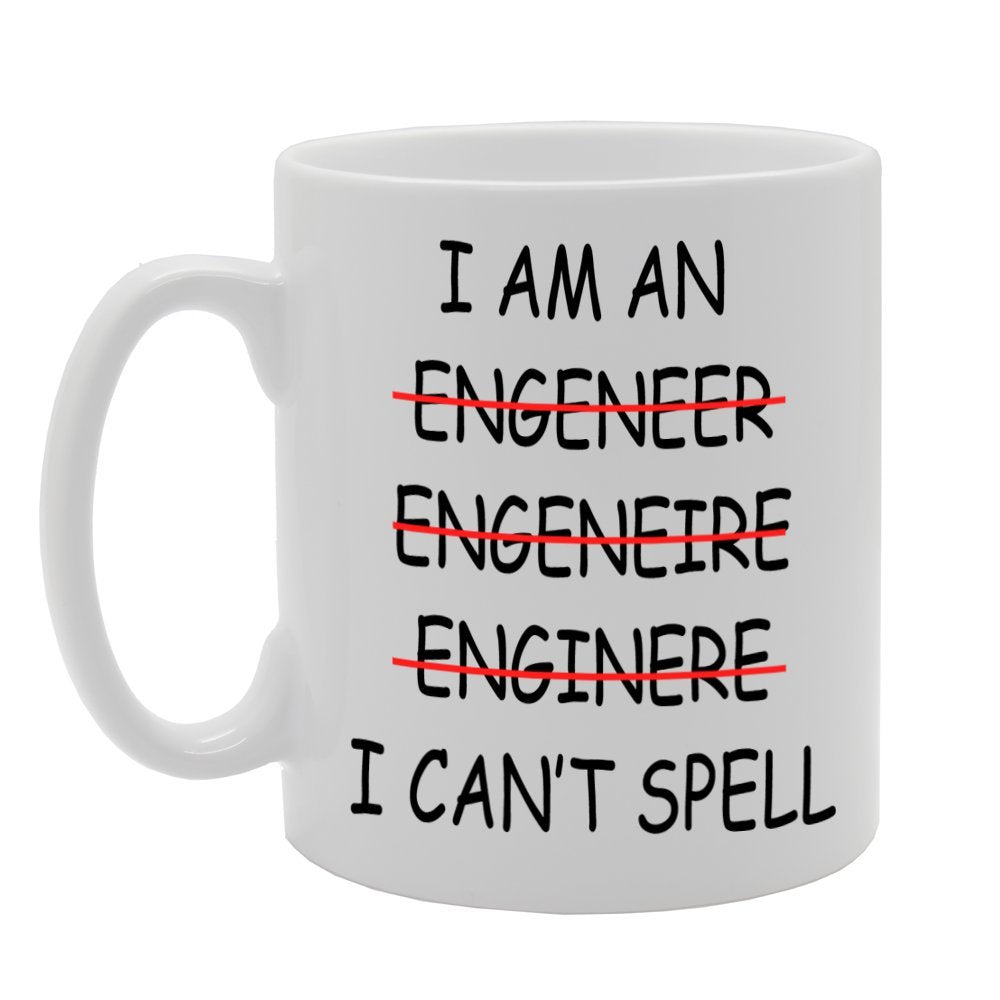 I Can'T Spell, Spelling Mistake    Printed Tea Coffee Ceramic  Mg630 - Funny Printed Coffee Mug - Great Gift Idea