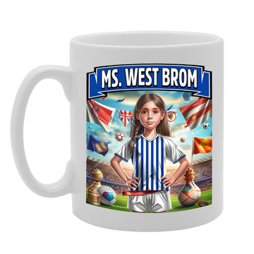 Ms West Brom   Printed Tea Coffee Ceramic  For Footie Fan Ladies Girls Mg6384 - Funny Printed Coffee Mug - Great Gift Idea