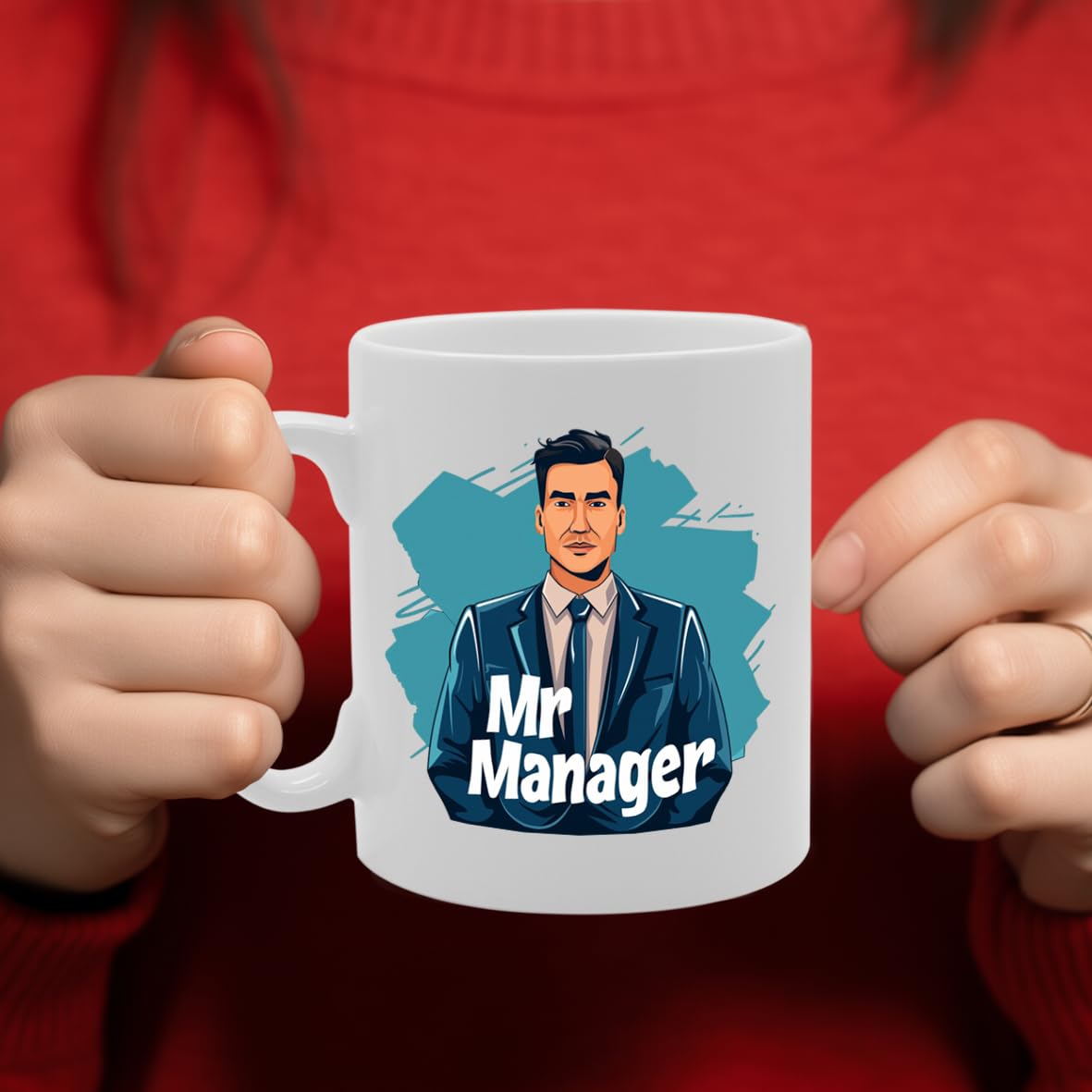 Mr Manager  - Ideal For Managers And Business Professionals, 11Oz Ceramic Coffee  For Office Enthusiasts And Leaders Mg5955 - Funny Printed Coffee Mug - Great Gift Idea