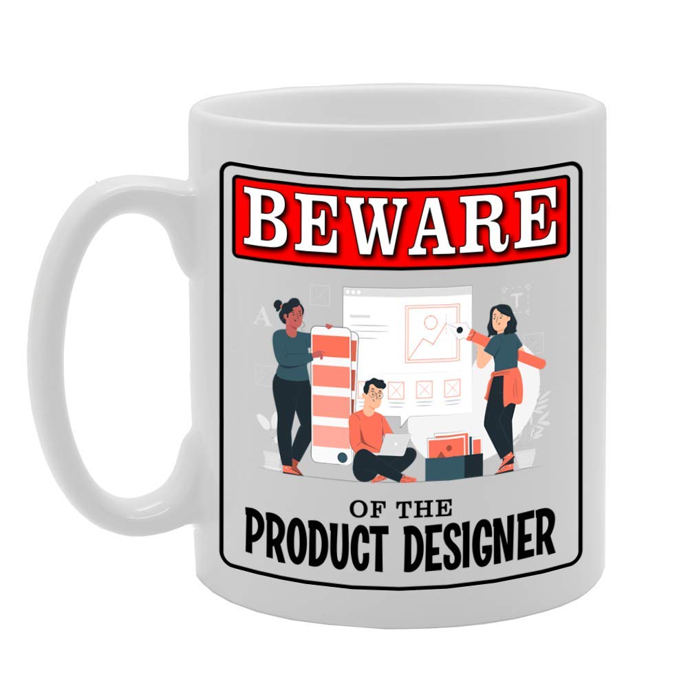 Beware Of The Product Designer   Printed Tea Coffee Ceramic  Mg5000F - Funny Printed Coffee Mug - Great Gift Idea