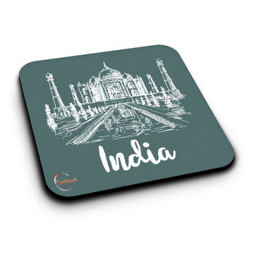 ER216 Tajmahal India Novelty Present Gift Printed MDF Wooden Coaster
