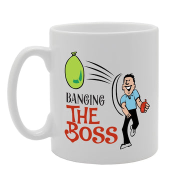Banging The Boss (B)   Printed Tea Coffee Ceramic  Mg3994 - Funny Printed Coffee Mug - Great Gift Idea