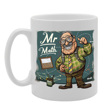 Mr Math  - Created For Math Teachers, Educators, Math Enthusiasts, Sturdy Ceramic, Dishwasher Safe Mg6019 - Funny Printed Coffee Mug - Great Gift Idea