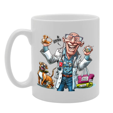 Mr Veterinarian  - For Veterinarians, Animal Lovers, Pet Care Professionals, Durable Ceramic, Dishwasher Safe, Premium Print Mg6056 - Funny Printed Coffee Mug - Great Gift Idea
