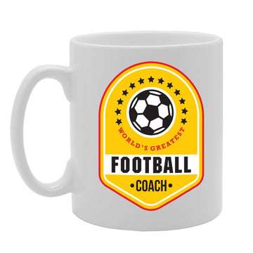World Greatest Football Coach   Printed Tea Coffee Ceramic  Mg3005 - Funny Printed Coffee Mug - Great Gift Idea