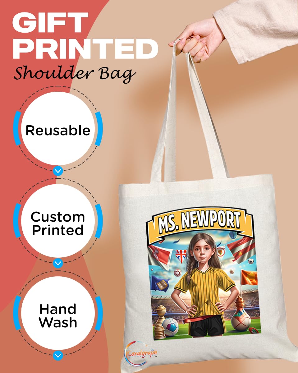 TB1680 Ms Newport Footie Fan Lady Girl Tote Bag - Eco-Friendly, Stylish, Long Handled, Perfect Novelty Gift by
