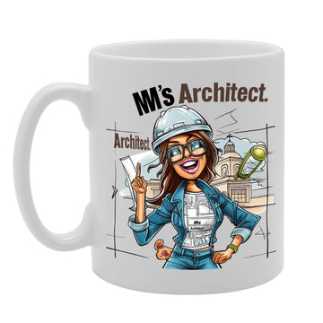 Ms Architect  - For Female Architects, Design Enthusiasts, Urban Planners, Durable Ceramic, Dishwasher Safe Mg6047 - Funny Printed Coffee Mug - Great Gift Idea