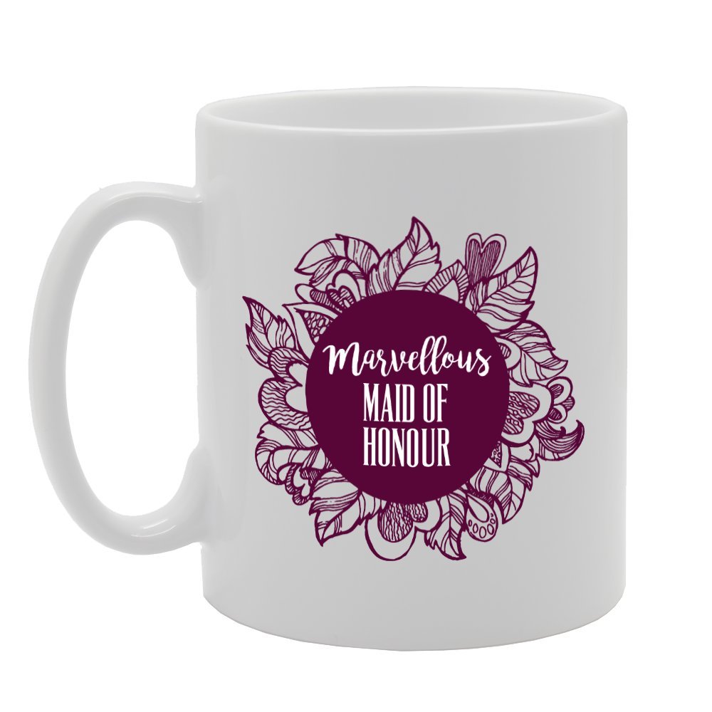 Marvellous Maid Of Honour   Printed Tea Coffee Ceramic  Mg3617 - Funny Printed Coffee Mug - Great Gift Idea