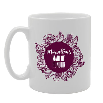 Marvellous Maid Of Honour   Printed Tea Coffee Ceramic  Mg3617 - Funny Printed Coffee Mug - Great Gift Idea