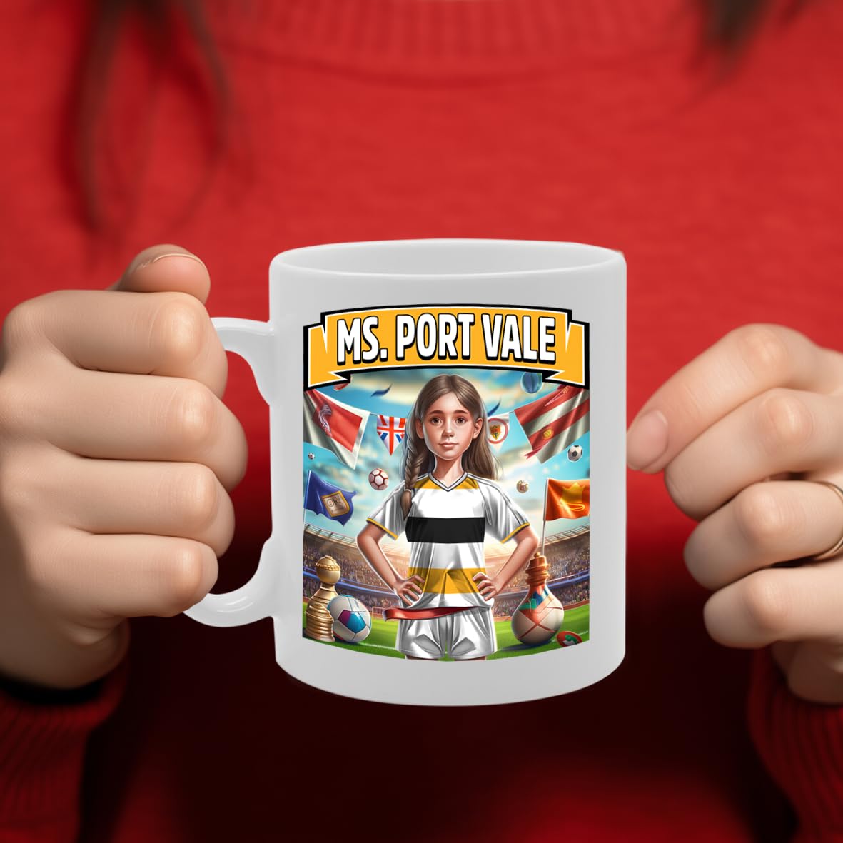 Ms Port Vale   Printed Tea Coffee Ceramic  For Footie Fan Ladies Girls Mg6384 - Funny Printed Coffee Mug - Great Gift Idea
