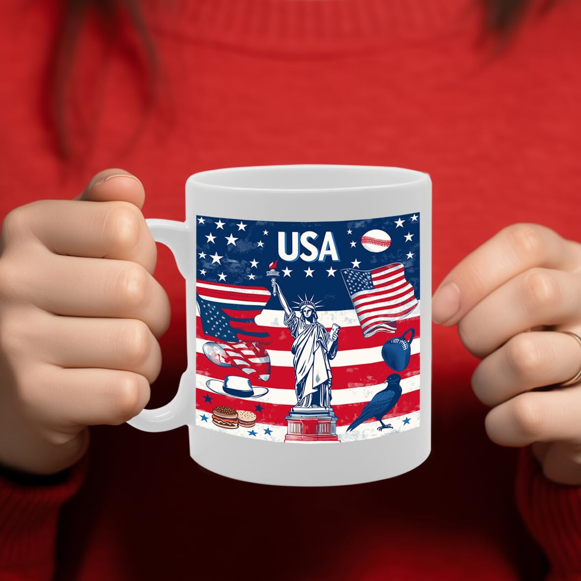 Various New York Usa Themed Ceramic  –   Coffee Tea Cup With Iconic New York Designs (Usa Mg6409) - Funny Printed Coffee Mug - Great Gift Idea
