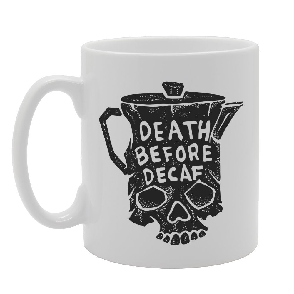 Death Before Decaf   Printed Tea Coffee Ceramic  Mg2479 - Funny Printed Coffee Mug - Great Gift Idea