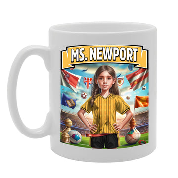 Ms Newport   Printed Tea Coffee Ceramic  For Footie Fan Ladies Girls Mg6384 - Funny Printed Coffee Mug - Great Gift Idea