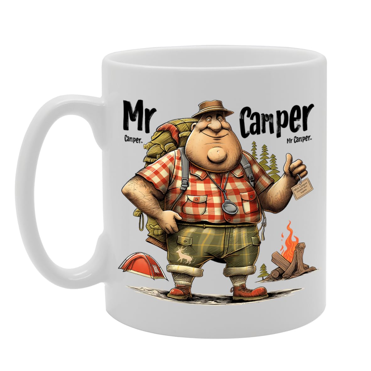 Mr Camping  - For Campers, Outdoor Enthusiasts, Adventure Lovers, Durable Ceramic, Dishwasher Safe, Ideal For Camping Trips Mg6032 - Funny Printed Coffee Mug - Great Gift Idea