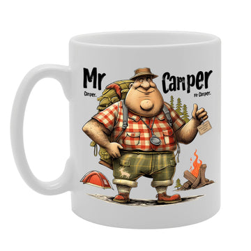 Mr Camping  - For Campers, Outdoor Enthusiasts, Adventure Lovers, Durable Ceramic, Dishwasher Safe, Ideal For Camping Trips Mg6032 - Funny Printed Coffee Mug - Great Gift Idea