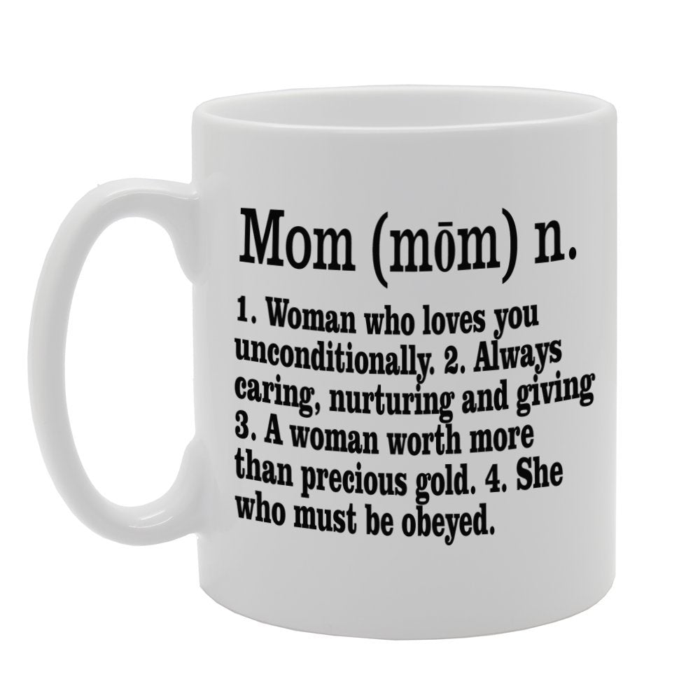 Meaning Of Mom   Printed Tea Coffee Ceramic  Mg861 - Funny Printed Coffee Mug - Great Gift Idea
