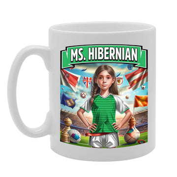Football Fan Ceramic  - Perfect   For Soccer Lovers, Ladies & Girls - Printed Cup For Footie Enthusiasts (Hibernian) - Funny Printed Coffee Mug - Great Gift Idea