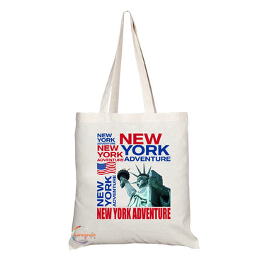 TB1511 New York Brooklyn Bridge Novelty Present Gift Printed Tourist Tote Shoulder Souvenir Gift Bag (Design 4)