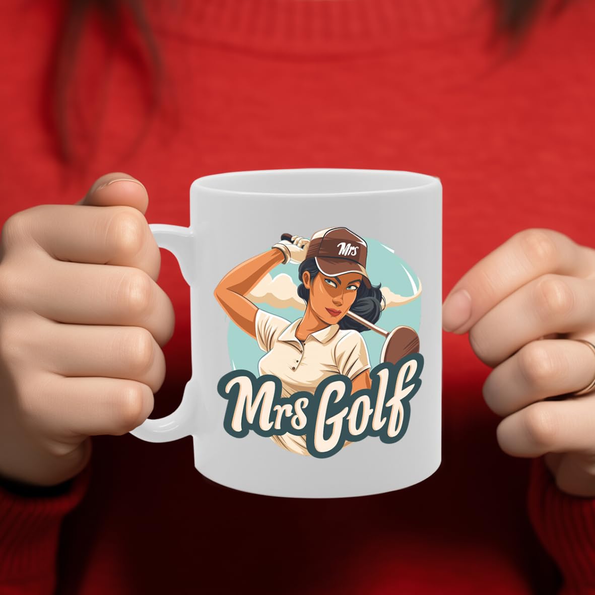 Mrs Golf  - Ideal For Golfers And Sports Enthusiasts, 11Oz Ceramic Coffee  For Golf Fans And Club Members Mg5990 - Funny Printed Coffee Mug - Great Gift Idea