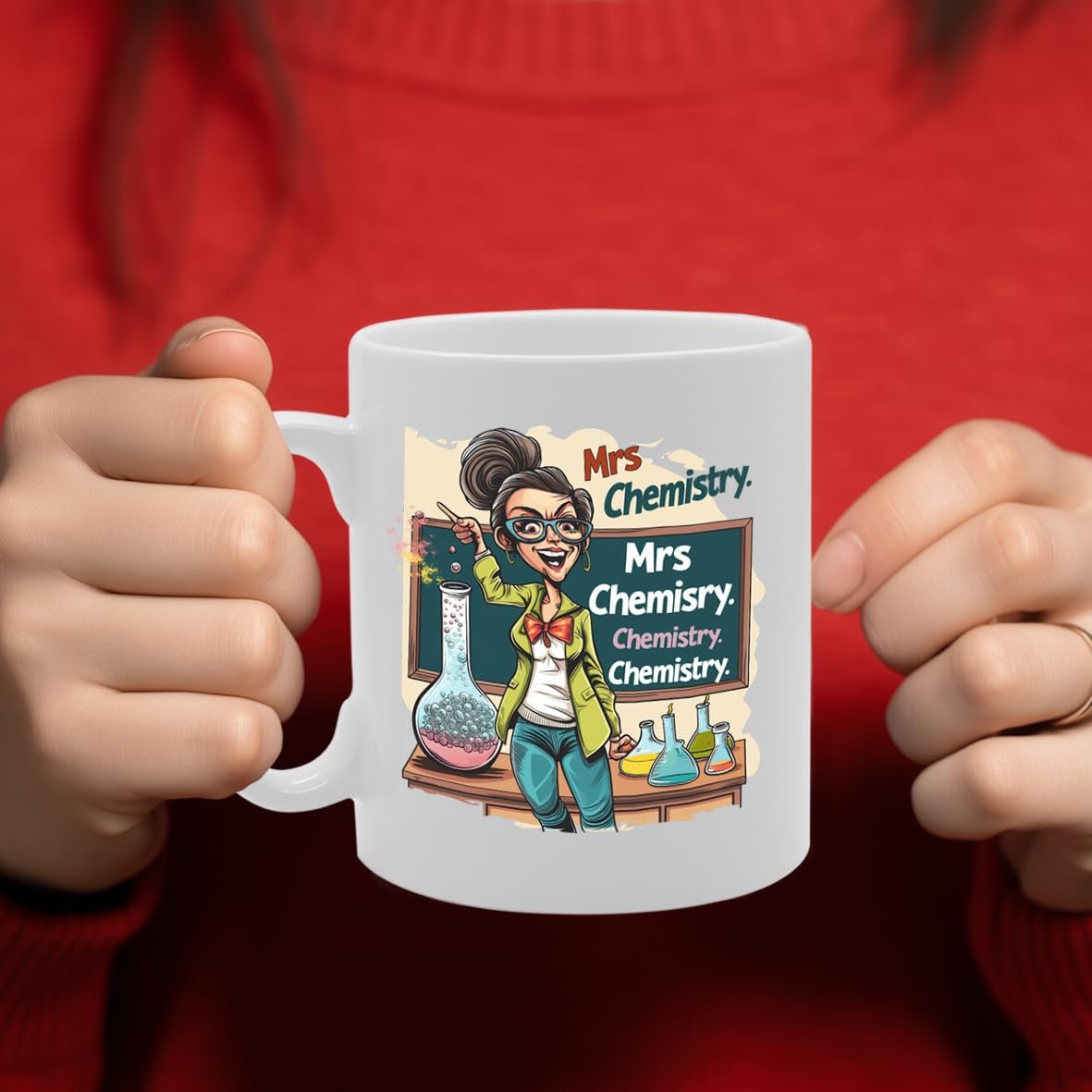 Mrs Chemistry  - Designed For Female Chemistry Teachers, Scientists, Research Enthusiasts, Durable Ceramic, Dishwasher Safe, Perfect For Celebrating Science Mg6025 - Funny Printed Coffee Mug - Great Gift Idea
