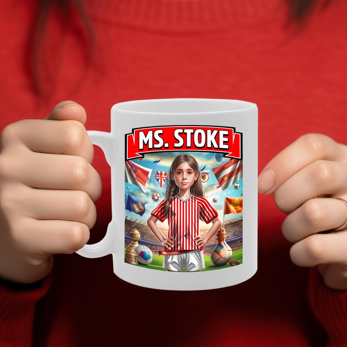 Ms Stoke   Printed Tea Coffee Ceramic  For Footie Fan Ladies Girls Mg6384 - Funny Printed Coffee Mug - Great Gift Idea