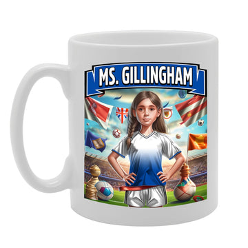 Ms Gillingham   Printed Tea Coffee Ceramic  For Footie Fan Ladies Girls Mg6384 - Funny Printed Coffee Mug - Great Gift Idea