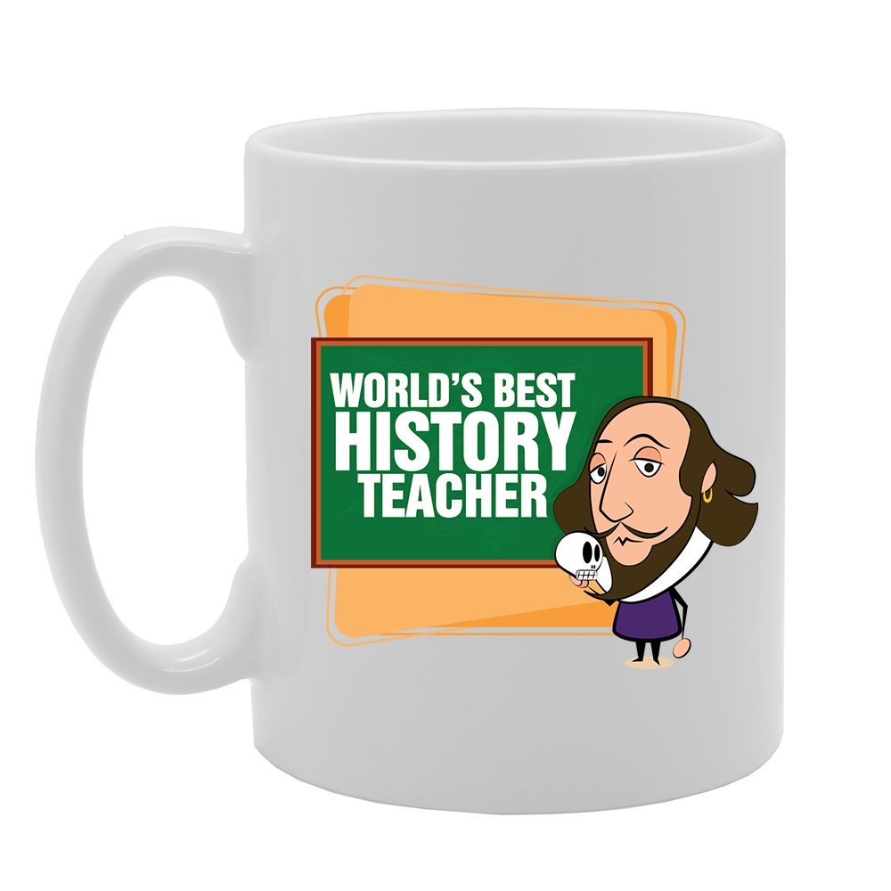 World'S Best History Teacher   Printed Tea Coffee Ceramic  Mg4107 - Funny Printed Coffee Mug - Great Gift Idea