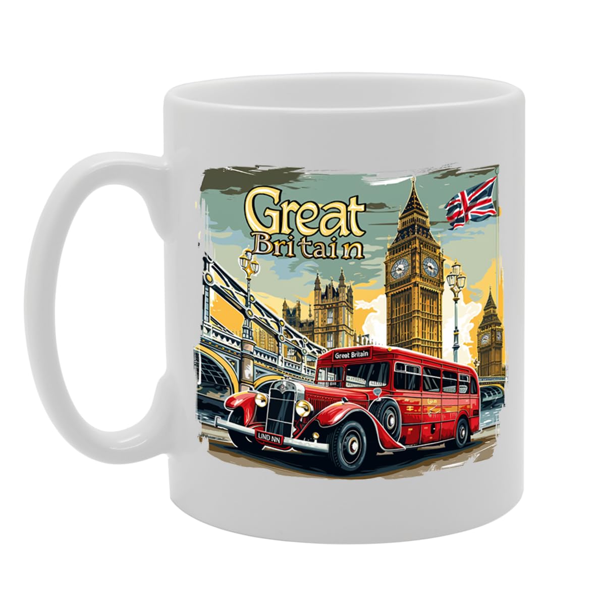 Printed Coffee Ceramic  Featuring Great Britain 1 Design Mg6454 - Funny Printed Coffee Mug - Great Gift Idea