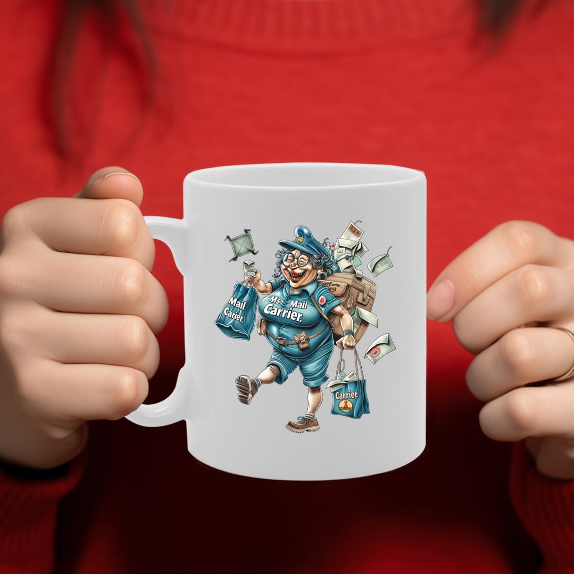 Ms Mail Ceramic  - Ideal For Mail Carriers, Postal Workers, And Delivery Personnel - 11Oz Coffee  With Charming Design Mg6275 - Funny Printed Coffee Mug - Great Gift Idea