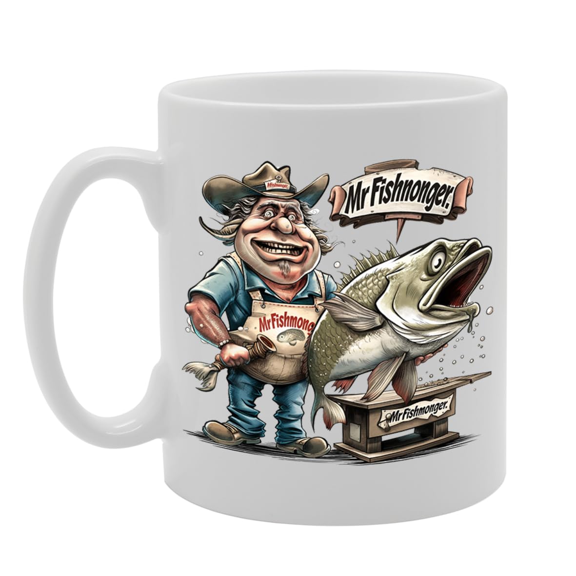 Mr Fishmonger  - Ideal For Fishmongers, Seafood Enthusiasts, Culinary Professionals - Dishwasher Safe Mg6006 - Funny Printed Coffee Mug - Great Gift Idea