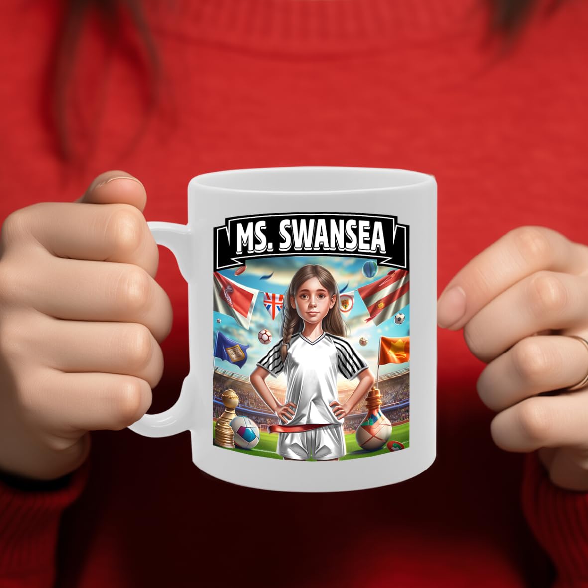 Ms Swansea   Printed Tea Coffee Ceramic  For Footie Fan Ladies Girls Mg6384 - Funny Printed Coffee Mug - Great Gift Idea