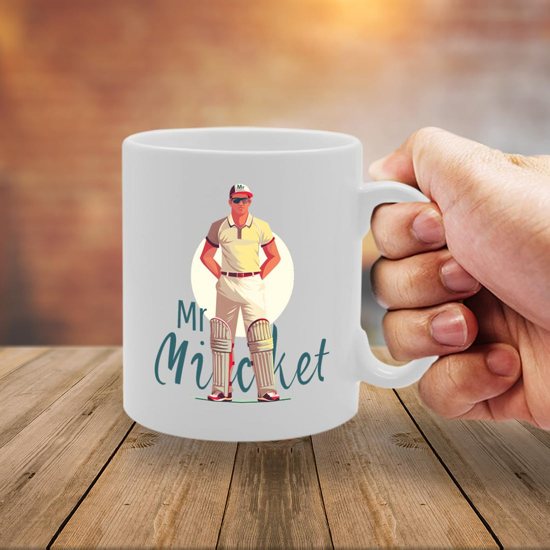 Mr Cricket  - Ideal For Cricket Players And Fans, 11Oz Ceramic Coffee  For Sports Enthusiasts Mg5911 - Funny Printed Coffee Mug - Great Gift Idea