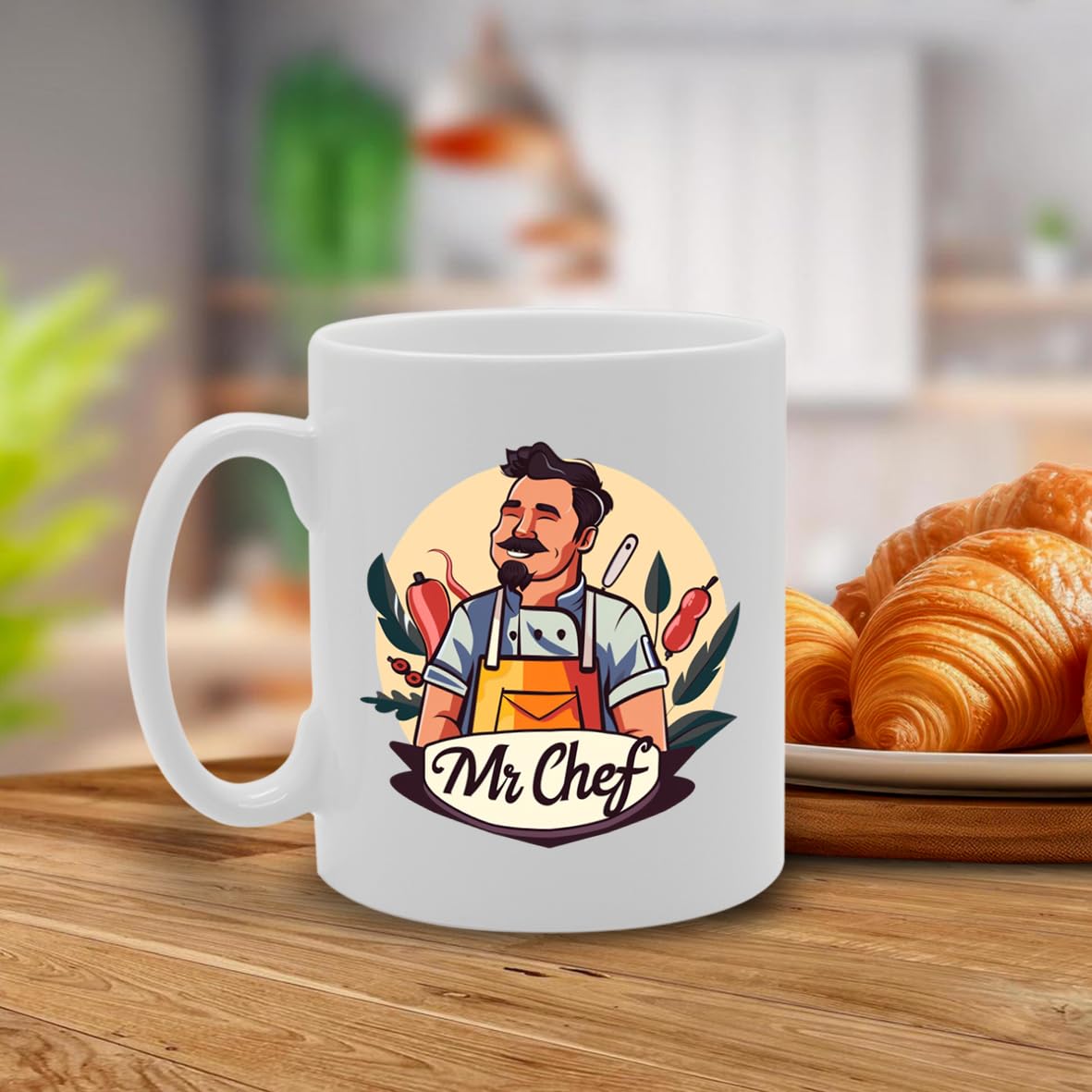 Mr Chef  - Ideal For Chefs And Cooking Enthusiasts, 11Oz Ceramic Coffee  For Culinary Experts And Food Lovers, Great For Kitchens And Restaurants Mg5914 - Funny Printed Coffee Mug - Great Gift Idea