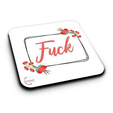 ER468 Funny F*ck Rude Joke Novelty Present Gift Printed MDF Wooden Coaster