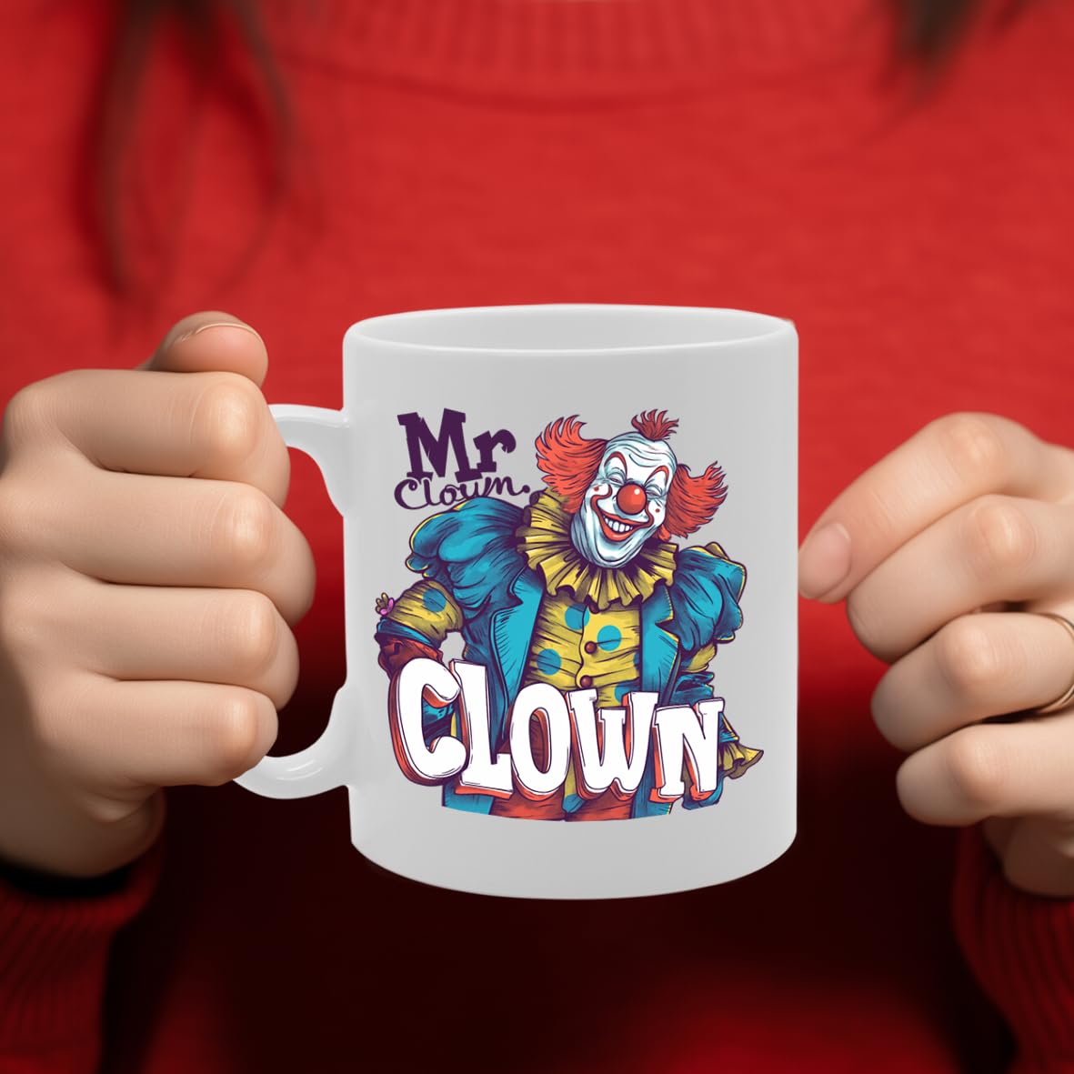Mr Clown Souvenir  – Depicting A Cheerful Clown With Classic Circus Elements – Memory Keepsake For Circus And Entertainment Fans – Mr Clown Memorabilia Mg6254 - Funny Printed Coffee Mug - Great Gift Idea