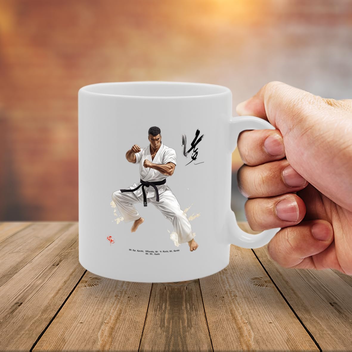 11Oz Ceramic  Featuring Popular Sports Designs From Around The World – Ideal For Sports Fans And Enthusiasts (Karate Mg6564) - Funny Printed Coffee Mug - Great Gift Idea