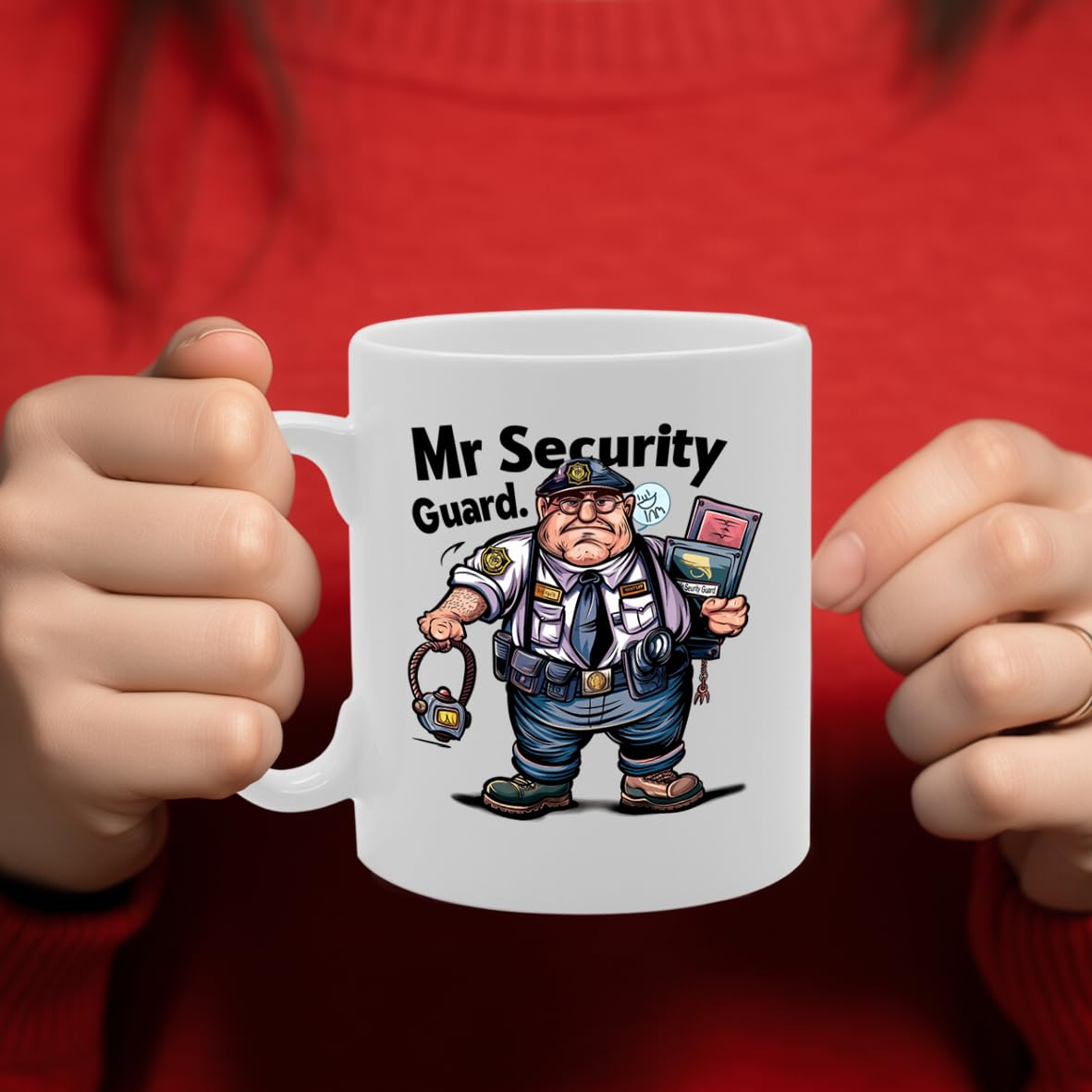 Mr Security Guard Ceramic  - Ideal For Security Personnel, Guards, And Law Enforcement - 11Oz Coffee  With Empowering Design Mg6273 - Funny Printed Coffee Mug - Great Gift Idea